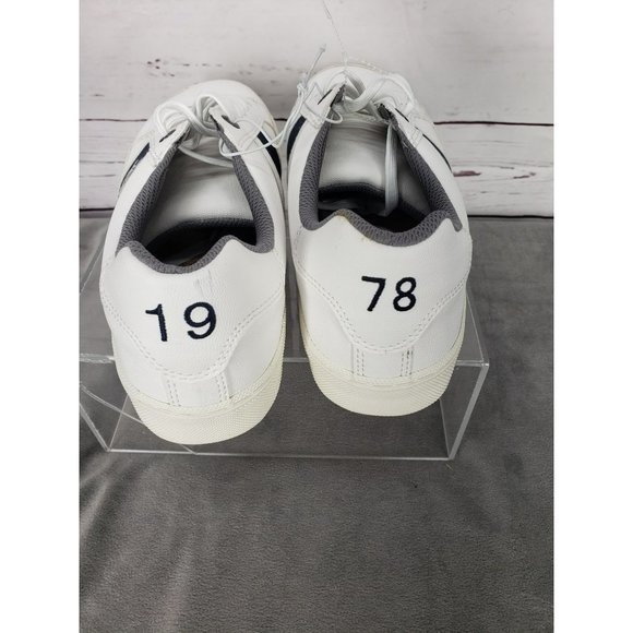 Chaps Hodge Ross Sneakers Shoes Cream White Navy Mens Size 10.5 10 1/2 - Picture 3 of 11